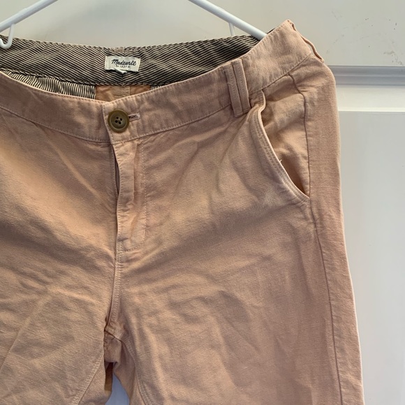 Madewell Pants - Madewell Light Pink Linen Pants size 4 ☀️